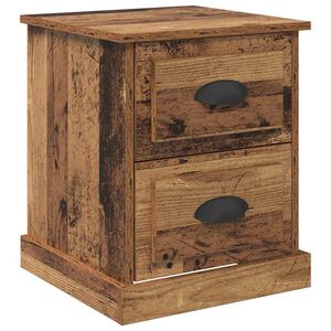 vidaXL Armadio da Notte con cassetto Legno vecchio 39 x 39 x 47.5 cm