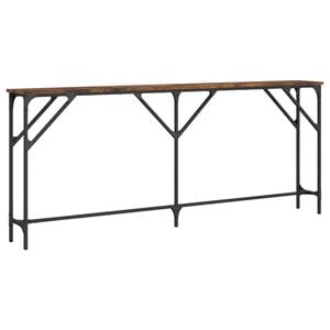 vidaXL Tavolo Consolle Rovere Fumo 180x23x75 cm in Legno Multistrato