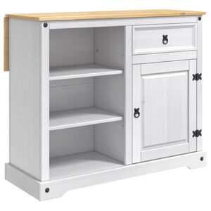 vidaXL Set isola da cucina Bianco e Cera di Miele 112 x 70 x 91,5 cm