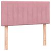 vidaXL Giroletto a Molle con Materasso Rosa 100x210 cm in Velluto