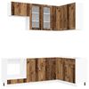 vidaXL Unit&agrave; Cucina LYON 8 pcs Legno antico Legno ingegnerizzato