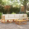 vidaXL Set di divani da giardino 4 pezzi con cuscini in legno di acacia e rattan