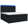 vidaXL Letto box spring con materasso Nero 140 x 190 cm Tessuto
