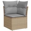 vidaXL Set di divani con cuscino Beige e Grigio Chiaro polyrattan