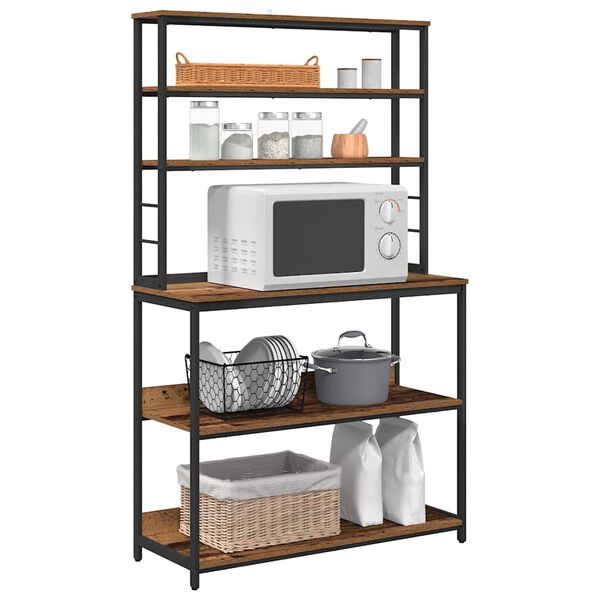 vidaXL Mensola da cucina Legno vecchio 100 x 40 x 168 cm