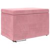 vidaXL Pouf Rosa 61 x 41 x 40 cm Velluto e Legno Ingegnerizzato