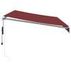 vidaXL Tenda da Sole Retrattile Automatica Bordò 350x250 cm