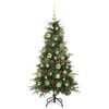 vidaXL Albero di Natale Artificiale con Rami Pieghevoli Verde 120 cm