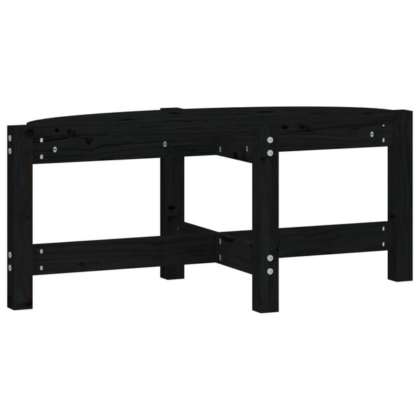 vidaXL Tavolino da Salotto Nero 87x48x35 cm in Legno Massello di Pino