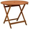 vidaXL Tavolo da Giardino Pieghevole Marrone &Oslash; 90 x 75 cm