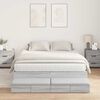 vidaXL Struttura letto con contenitore Grigio Sonoma 150 cm