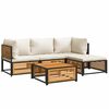 vidaXL Set Divano da Giardino 5 pz con Cuscini Legno Massello Acacia