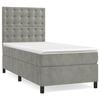vidaXL Giroletto a Molle con Materasso Grigio Chiaro 80x200 cm Velluto