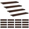 vidaXL Tappeti per scale 20 pz 110 x 30 x 2 cm Marrone Scuro