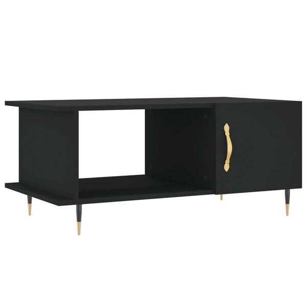 vidaXL Tavolino da Salotto Nero 90x50x40 cm in Legno Multistrato