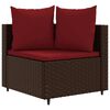 vidaXL Set Divano da Giardino 6 pz con Cuscini Marrone in Polyrattan