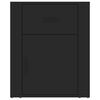 vidaXL Comodino Nero 50x36x60 cm in Legno Multistrato