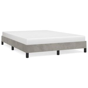 vidaXL Giroletto senza Materasso Grigio Chiaro 140x190 cm Velluto