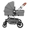 vidaXL Passeggino 3 in 1 Grigio Chiaro in Alluminio