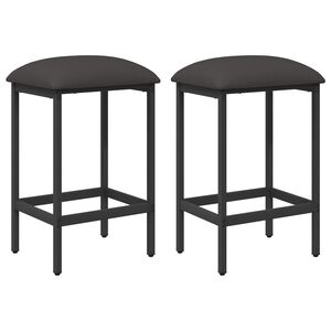 vidaXL Sgabello da bar 2 pz Grigio Scuro 40 x 32 x 74 cm