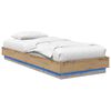 vidaXL Letto con LED Rovere Artigianale 80 x 200 cm