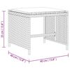 vidaXL Sgabelli da Giardino con Cuscini 4pz Neri 40x40x35cm Polyrattan