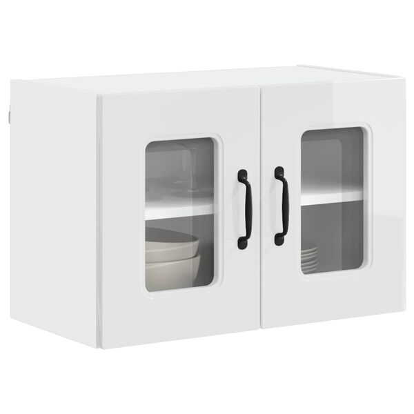 vidaXL Mobile da cucina Kalmar 2 pcs Bianco Lucido 60 x 31 x 40 cm