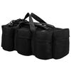 vidaXL Borsone da Viaggio Stile Militare 3 in 1 45 L Nero