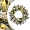 vidaXL Ghirlanda di Natale Verde e Bianco &Oslash; 50 cm PVC e PE 25 LED