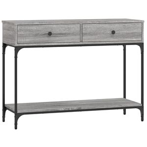 vidaXL Tavolino Consolle Grigio Sonoma 100x34,5x75cm Legno Multistrato