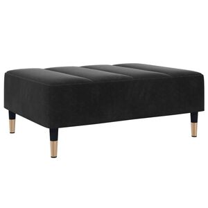 vidaXL Poggiapiedi Nero 77x55x31 cm in Velluto