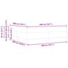 vidaXL Struttura del letto con materasso Bianco 200 x 200 cm Tessuto