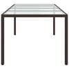 vidaXL Set da Pranzo da Giardino 9 pz con Cuscini Polyrattan Marrone