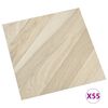 vidaXL Listoni Pavimenti Autoadesivi 55 pz in PVC 5,11 m&sup2; Beige Rigati