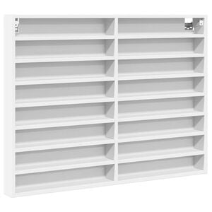 vidaXL Armadietto con Vetrina Bianco 100x8,5x75 cm Legno Multistrato