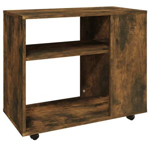 vidaXL Tavolino da Salotto Rovere Fumo 70x35x60,5cm Legno Multistrato