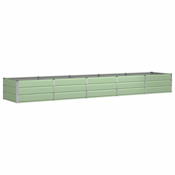 vidaXL Fioriera Verde 400 x 80 x 45 cm Acciaio