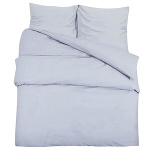 vidaXL Set Copripiumino Grigio 140x200 cm in Microfibra Leggera