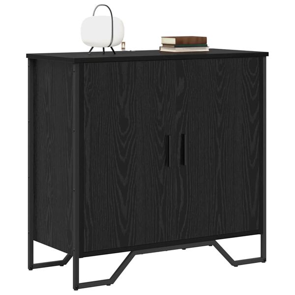 vidaXL Credenza Rovere Nero 78 x 35 x 74.5 cm