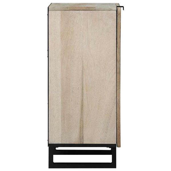 vidaXL Sideboard Bianco 40 x 33 x 75 cm legno massello di mango