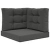 vidaXL Cuscino per divano da esterno Poliestere Antracite 60 x 60 cm