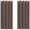vidaXL Tende Blackout con Anelli 2 pz Marrone Scuro 260 x 140 cm