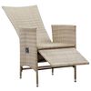 vidaXL Set Mobili da Pranzo per Giardino 7 pz in Polyrattan Beige