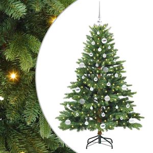 vidaXL Albero di Natale artificiale con 150 LED Verde 150 cm PE e PVC