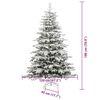 vidaXL Albero di Natale Artificiale con Rami Pieghevoli Bianco 180 cm