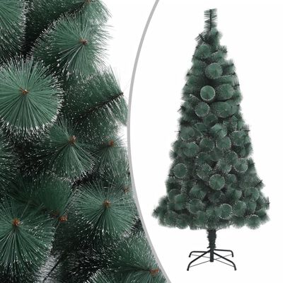 vidaXL Albero di Natale Preilluminato con Supporto Verde 240 cm in PET