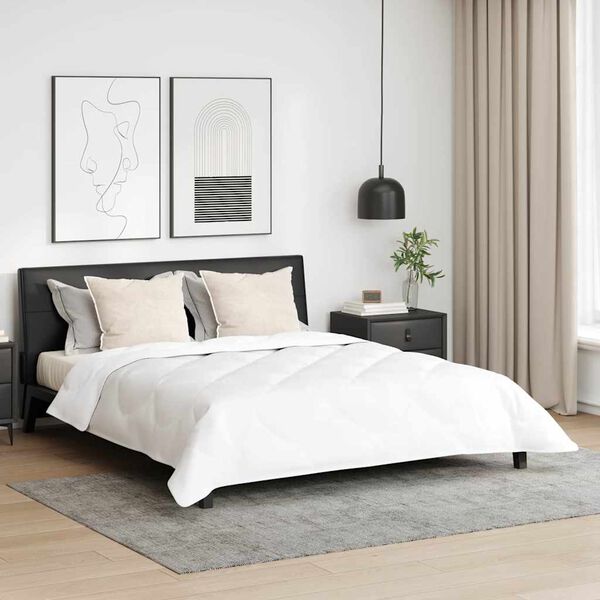 vidaXL Duvet Invernale con cuscino 3 pcs Bianco Microfibra