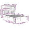 vidaXL Letto Libreria senza Materasso 135x190 cm in Legno di Pino