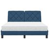 vidaXL Letto con Materasso Blu 140x190 cm in Tessuto
