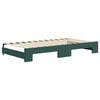vidaXL Divano Letto con Letto Estraibile Verde Scuro 100x200cm Velluto